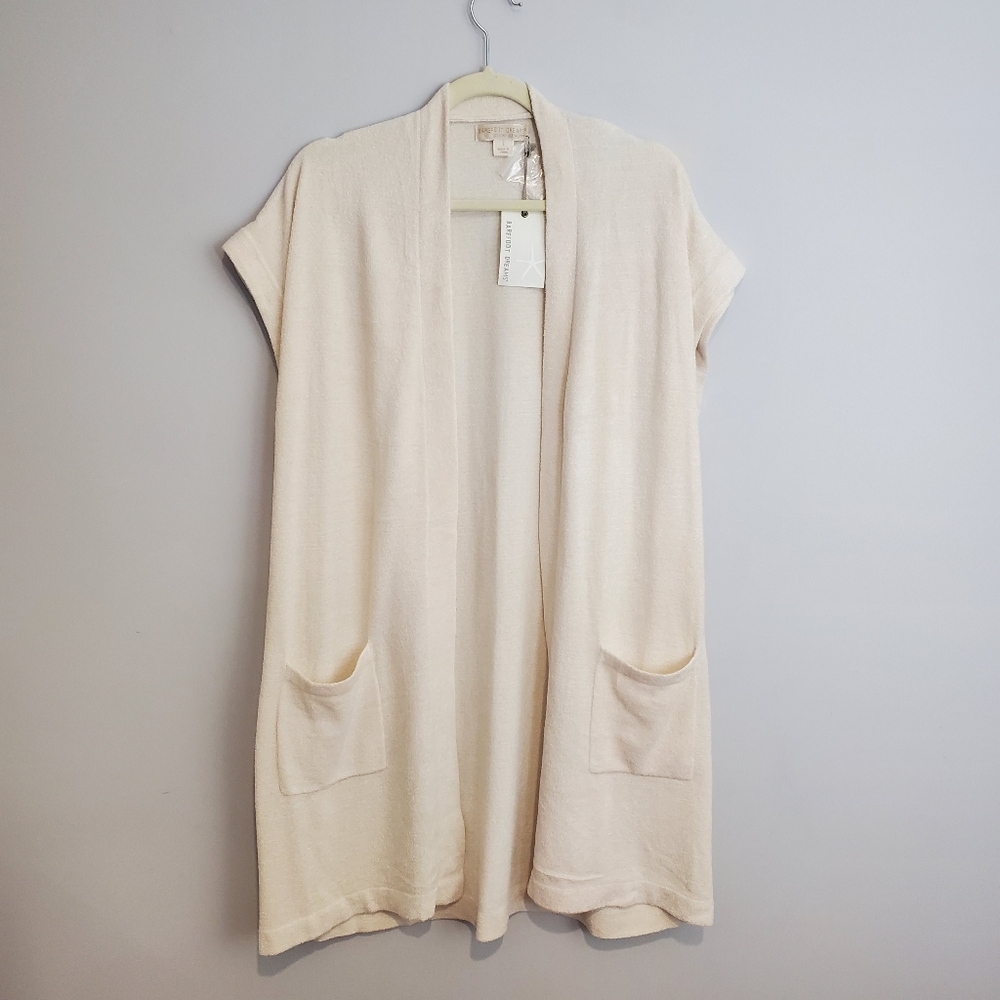 Barefoot Dreams Womens CozyChic Ultra Lite Sleeveless Long Cardigan Sz L NWT - Picture 11 of 16